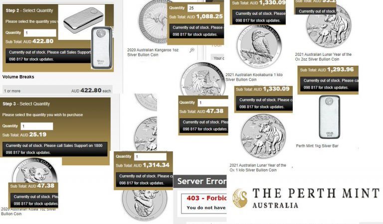 The Perth Mint….OUT of Physical Silver?